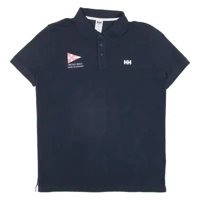 HELLY HANSEN Mens Polo Shirt Blue M