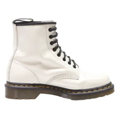 DR MARTENS 1460 Lace-Up Boots White Leather Mens UK 6.5