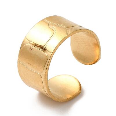 Ion Plating(IP) 304 Stainless Steel Open Cuff Ring Components