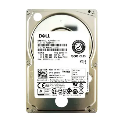 0KT5V6 Dell 300GB 12Gb/s SAS 10000 2.5-Inch Hard Drive