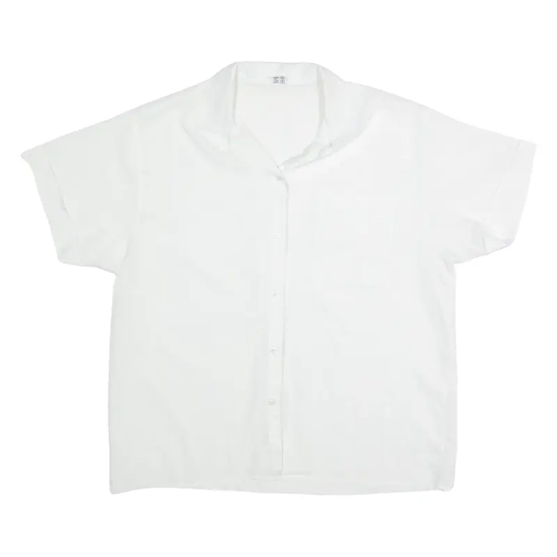 Womens Blouse White V-Neck L