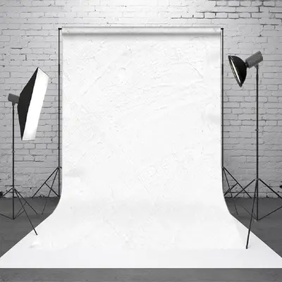Pure White Cement Pattern Fine Art Photo Backdrop - Aperturee
