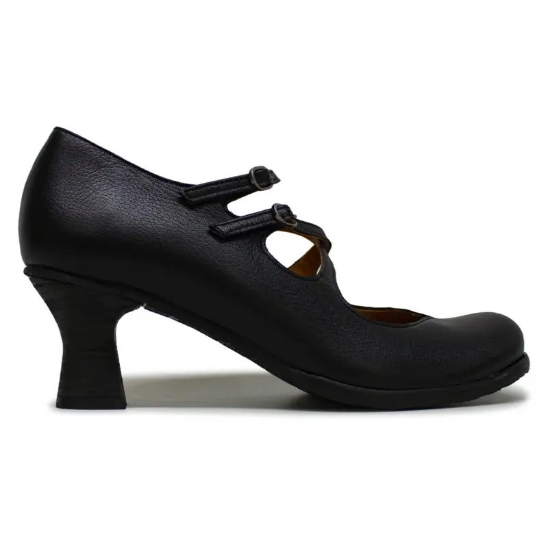 Fly London BIWI088FLY Mousse Leather Women's Heels Shoes - Black - Size:US 9-9.5 Women