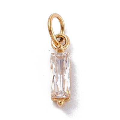 304 Stainless Steel Cubic Zirconia Pendants