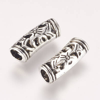 Tibetan Style Alloy Tube Beads