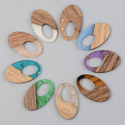 Resin & Walnut Wood Pendants