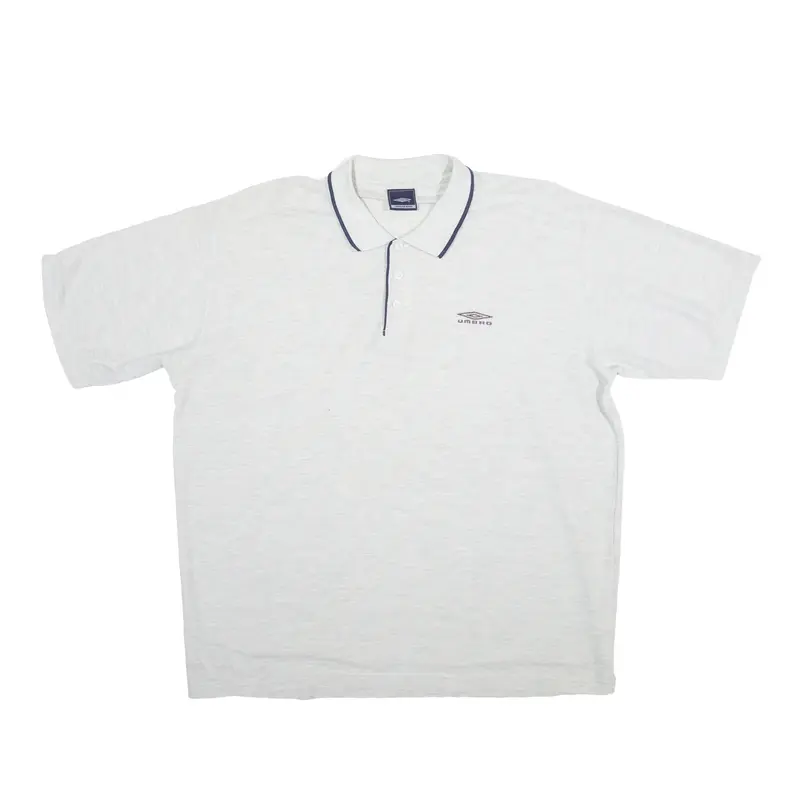 UMBRO Polo Shirt Grey Short Sleeve Mens 2XL