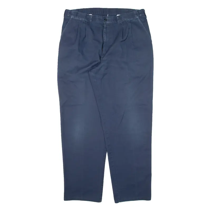 DICKIES Workwear Mens Trousers Blue Relaxed Tapered W35 L30