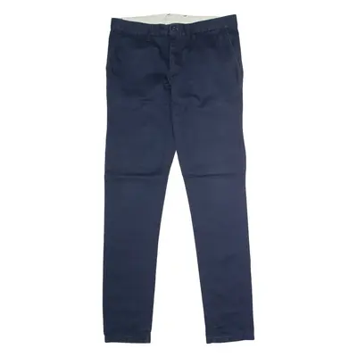 CARHARTT WIP Johnson Mens Twill Trousers Blue Regular Tapered W32 L34