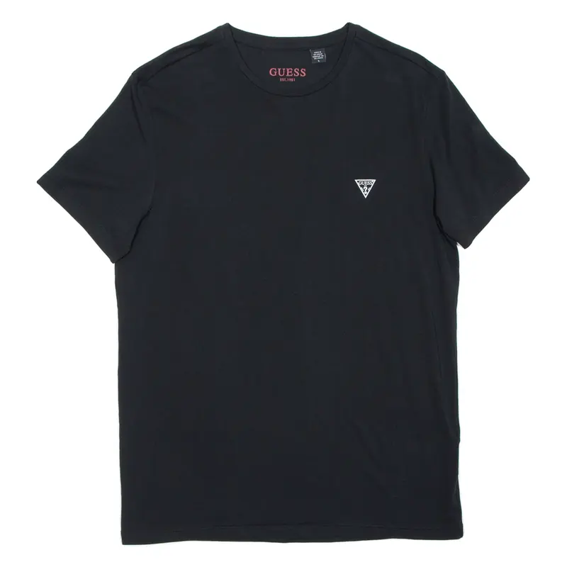 GUESS Mens T-Shirt Black L