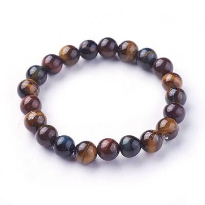 Natural Tiger Eye Beads Stretch Bracelets