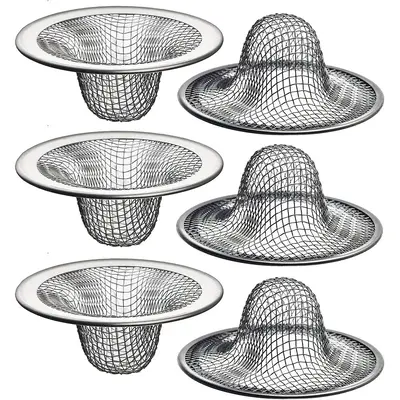 Bathroom Sink Strainer, 1/6/12/20pcs Stainless Steel Sink Strainer, Anti-clogging Hair Catcher, Sink Drain Strainer, Bathroom...
