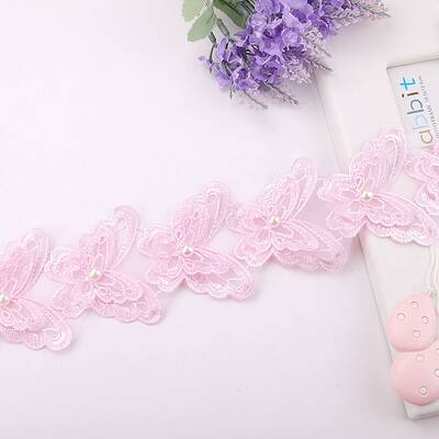 20 Yards Organza Embroidery Butterfly Lace Trim