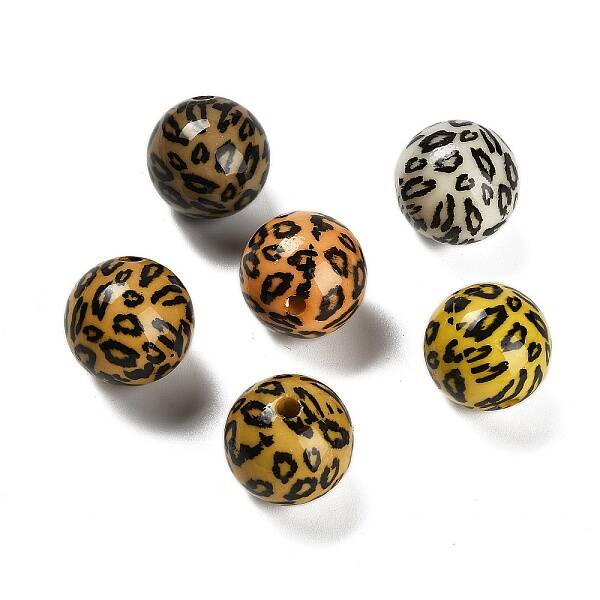 Printed Opaque Acrylic Beads