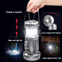 Rechargeable Camping Fan with LEDLights, Powered Fan , Portable Fan forPicnic Fishing RV Jobsite WorkshopPower Outages Hurica...
