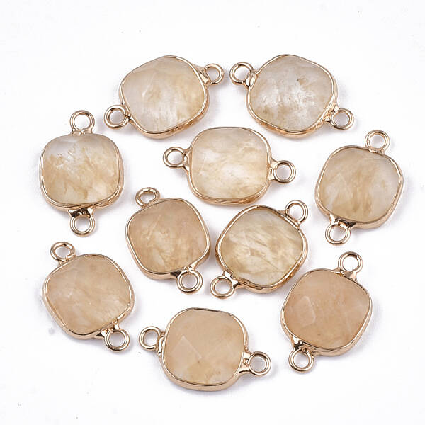 Synthetic Tigerskin Glass Links connectors
