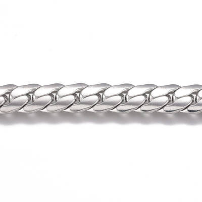 Tarnish Resistant 201 Stainless Steel Cuban Link Chains