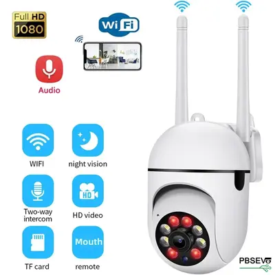 Security Cameras for Home, 1080P HD PTZ WiFi Camera with Color Night Vision, Human Motion Detection, Sound Alert, 2-Way Talk,...