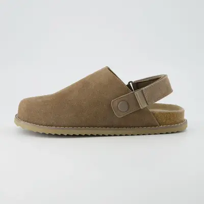 Cushionaire Women's Boulder Genuine Suede Clog with Swivel Strap