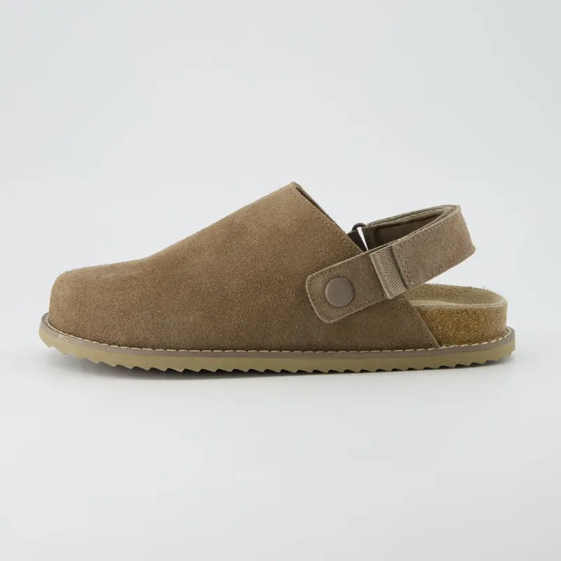 Cushionaire Women's Boulder Genuine Suede Clog with Swivel Strap