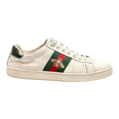 GUCCI Sneaker Trainers White Leather Mens UK 7.5