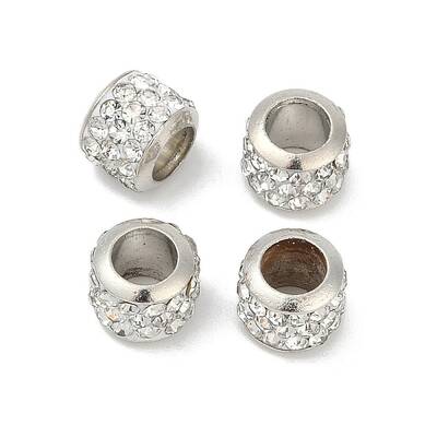 Alloy Rhinestone Clay Pave Beads