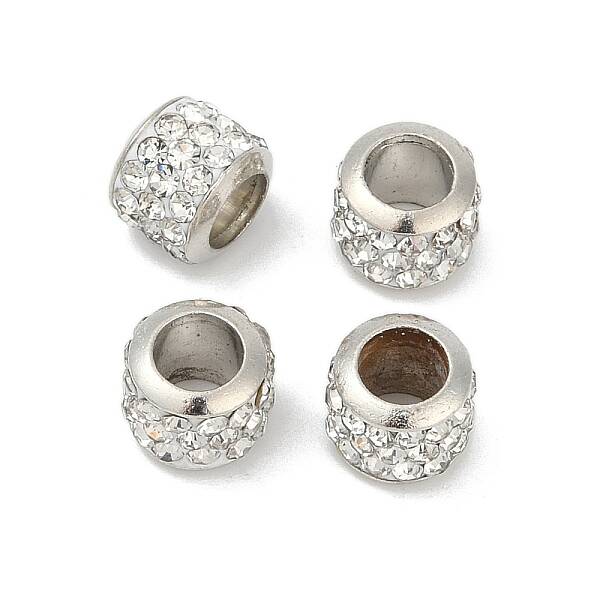 Alloy Rhinestone Clay Pave Beads