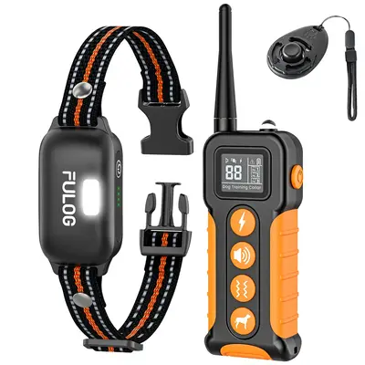 Dog Training Collar Fulog - 3300FT Dog Training Behavior Aid, with Remote Innovative IPX7 Waterproof with 4 Training Modes, R...