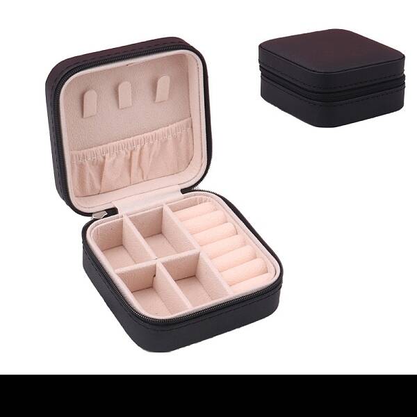 Square PU Leather Jewelry Set Box