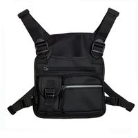 Adjustable Zipper Multi-functional Nylon Chest Bag, Sporty Vest Bag for Tennis Pickleball Outdoor Hiking Cycling Workouts, 2...