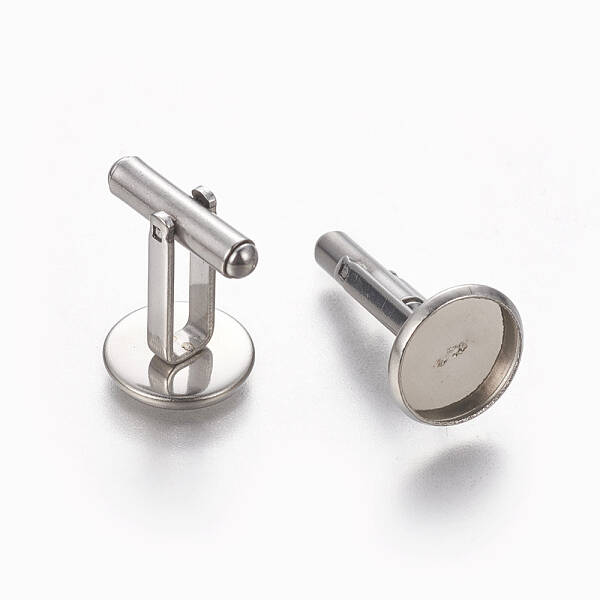Tarnish Resistant 304 Stainless Steel Cufflinks Settings