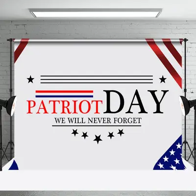 Aperturee We Will Never Forget Usa Flag Patriot Day Backdrop | Party Curtain Backdrop | Wall Backdrop For Party | Backdrop Su...