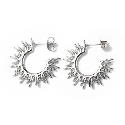 Non-Tarnish 304 Stainless Steel Sun Stud Earrings