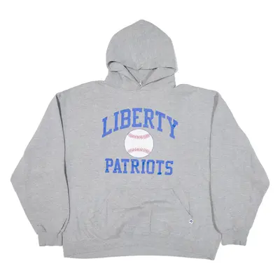 RUSSELL ATHLETIC Liberty Patriots Mens Grey Hoodie USA XL