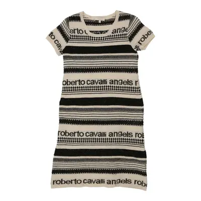 Roberto Cavalli Jumper Dress - Small Black & White Virgin Wool | Size: small