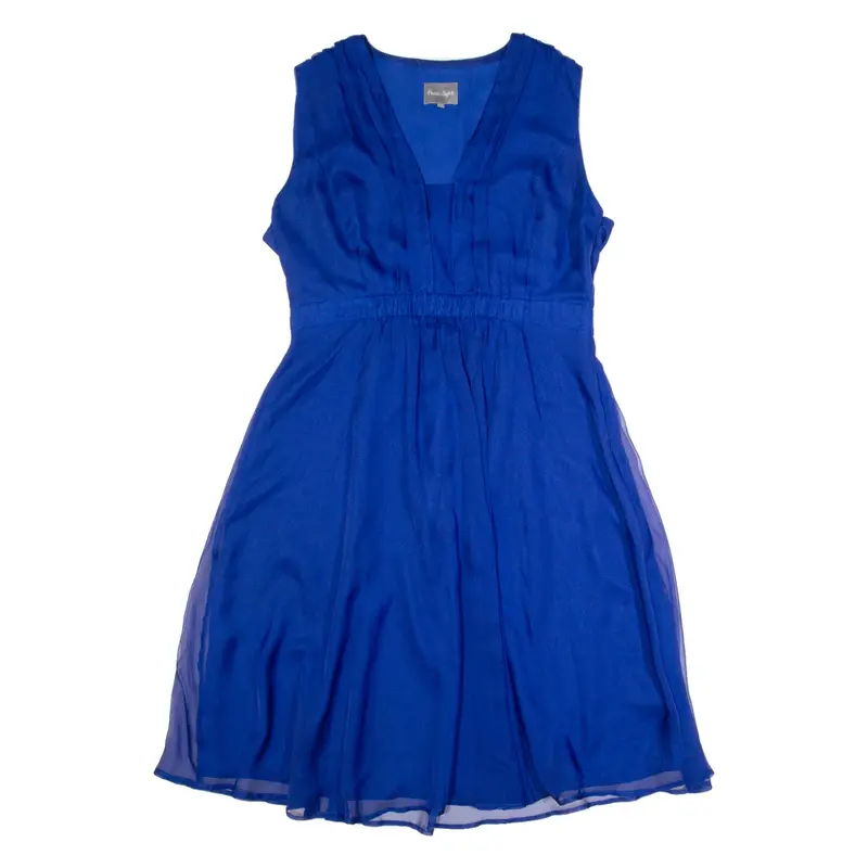 PHASE EIGHT Womens A-Line Dress Blue Sleeveless Midi UK 18