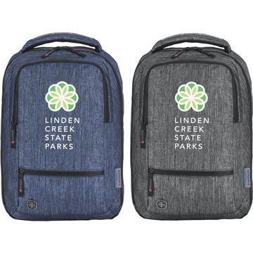 12 Promotional Wenger Meter 15 Laptop Backpack - Padded Sleeve & ...
