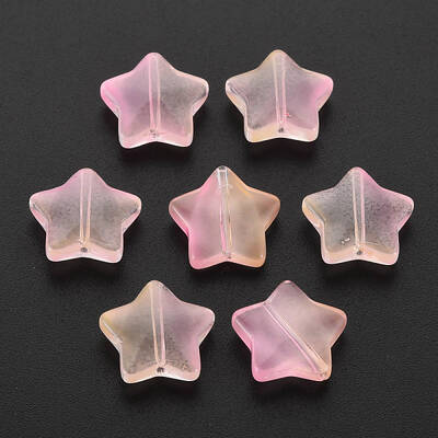 Two Tone Transparent Spray Painted Glass Beads