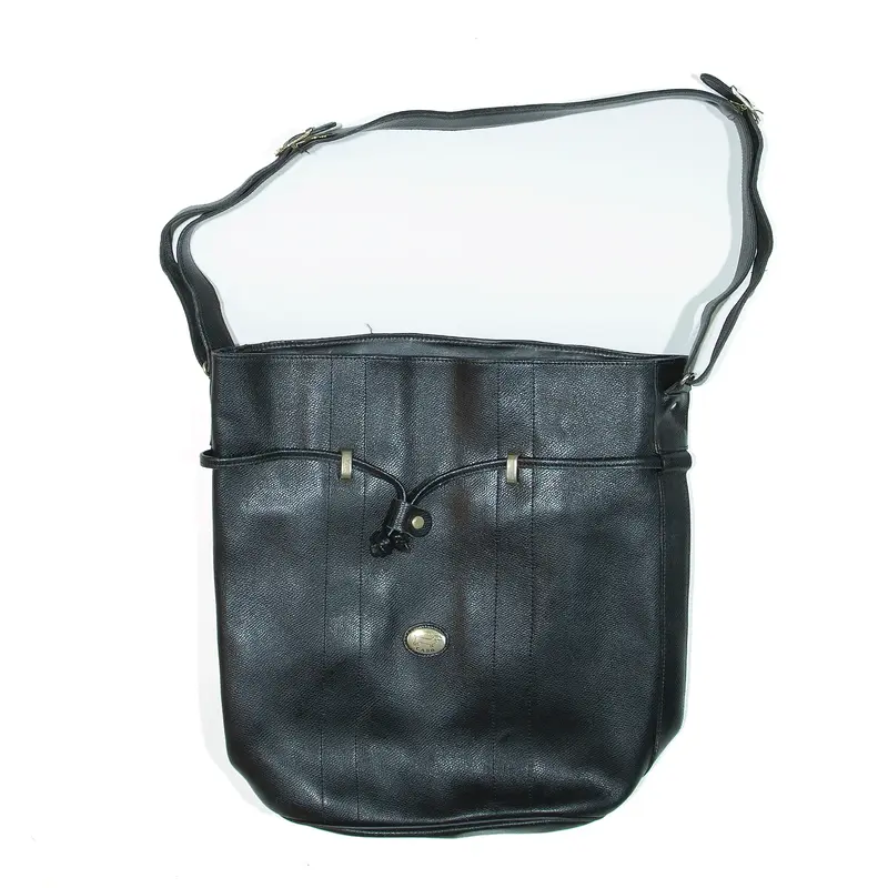 CABO Leather Look Shoulder Bag Black Faux Leather Womens