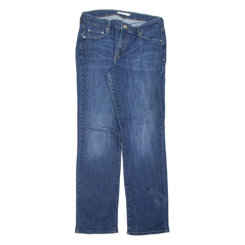 LEVI'S 505 Womens Jeans Blue Relaxed Straight Stone Wash W31 L34