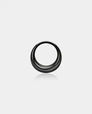 Fake Gauged Hinged Segment Septum Ring - Black / 16G / 8mm