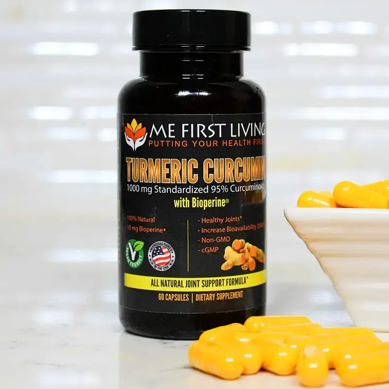 Turmeric Curcumin, 1000 MG 95% Curcuminoids, 10mg Black Pepper Extract- 60 Capsules