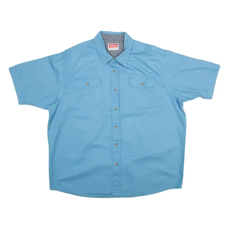 WRANGLER Mens Plain Shirt Blue XL