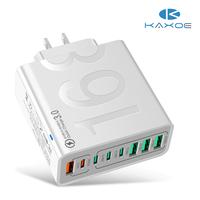 8-Port Fast Charging USB Hub (4 USB-C + 4 USB-A) Portable Smart Charger for Multiple Devices Smart Charger for Phones, Tablet...