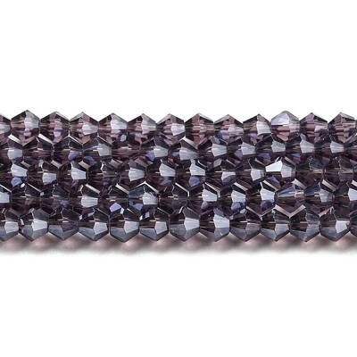 Transparent Electroplate Glass Beads Strands