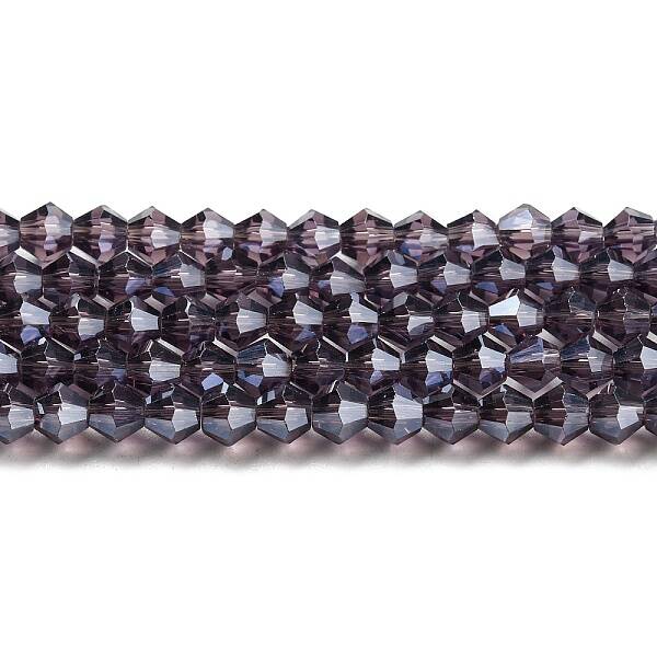 Transparent Electroplate Glass Beads Strands