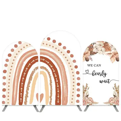 Aperturee Boho Rainbow Floral Baby Shower Arch Backdrop Kit | Diy Round Arch Backdrop | Wedding Arch Backdrop | Diy Arch Back...