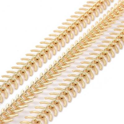 Brass Fishbone Chain
