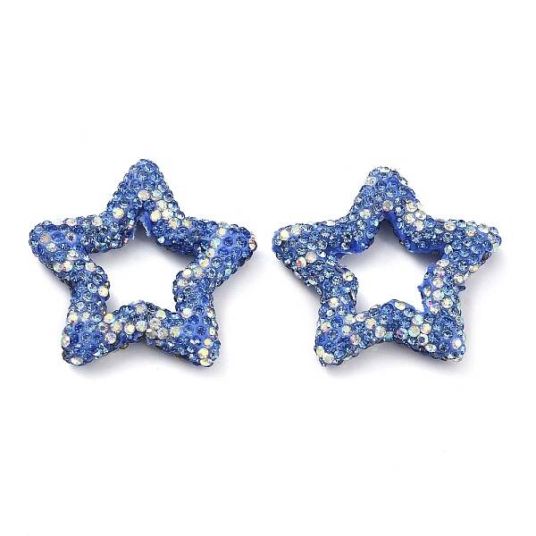 Star Shape Polymer Clay Rhinestone Beads