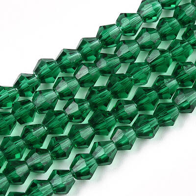 Glass Bicone Beads Strands
